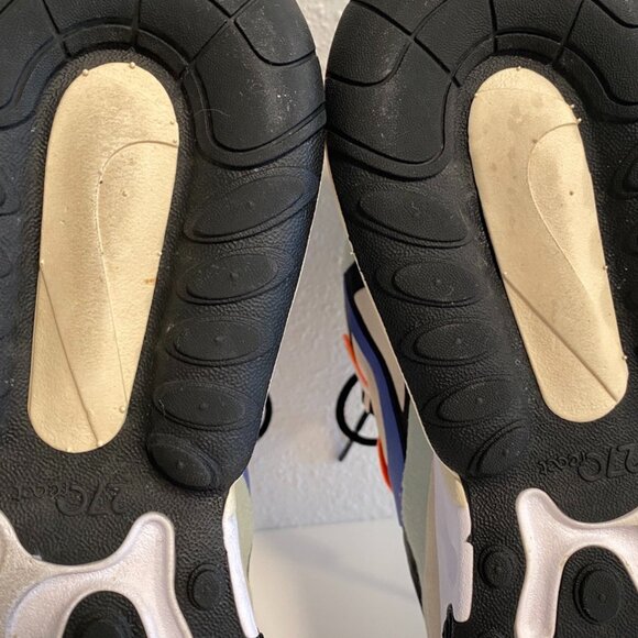 NIKE Air Max 270 React Sneakers In Fossil Hyper Blue Black  Size 7 - Picture 9 of 13